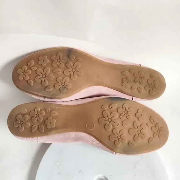 Merona Penny Loafers Size 11 Pastel Pink Slip On Suede Preppy Flat Comfort Shoes - Picture 10 of 10